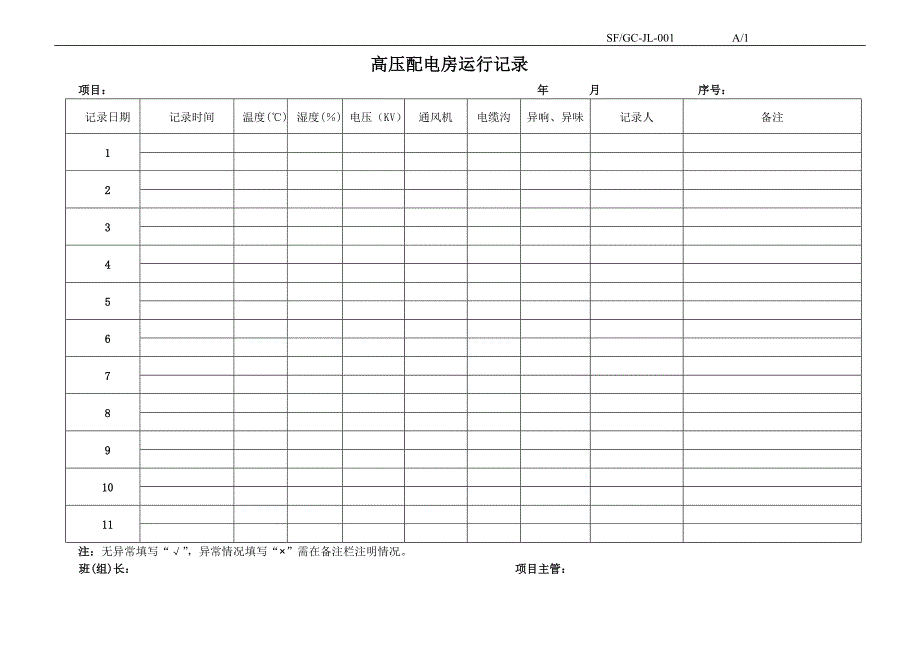 (物业管理)物业工程表格DOC37页精品_第1页