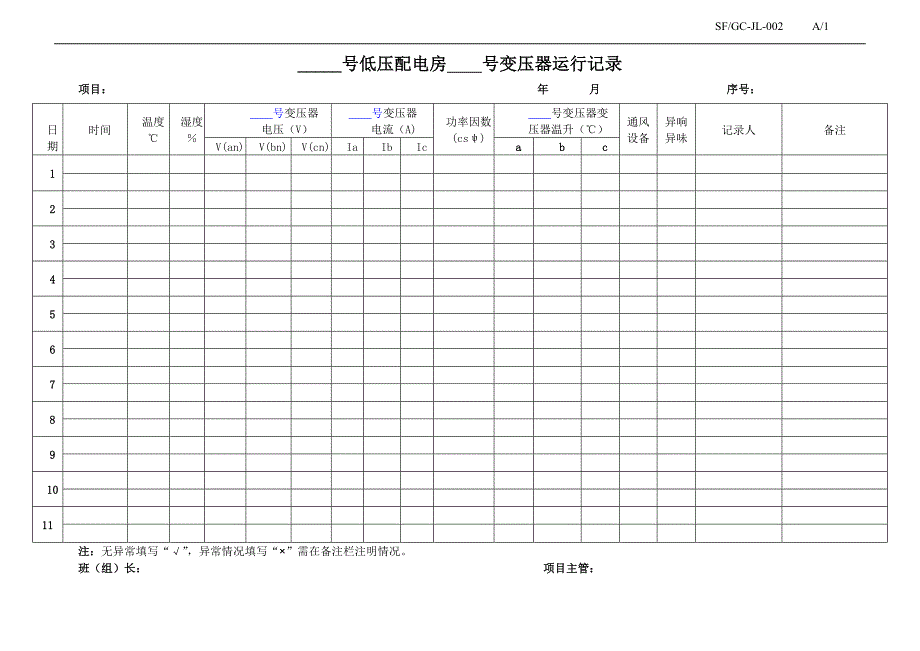 (物业管理)物业工程表格DOC37页精品_第2页