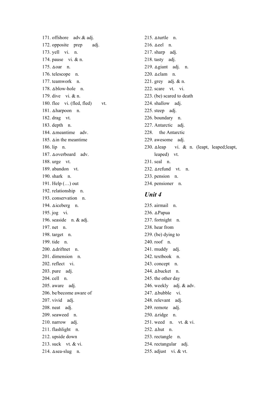 高中英语选修7词汇表--英汉分开.doc_第3页