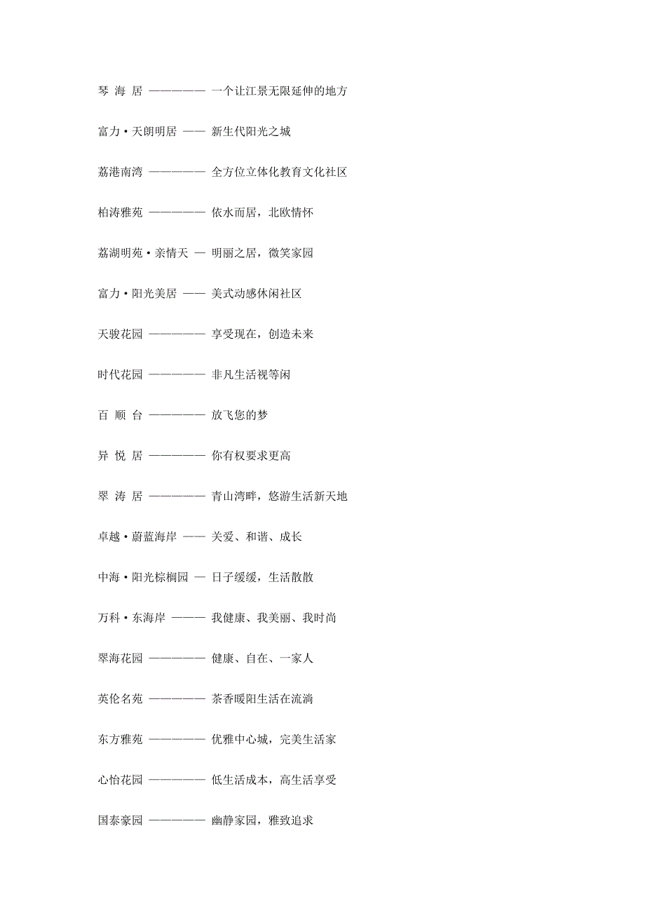 (地产调研和广告)房地产经典广告语经典楼盘主题推广语)精品_第4页