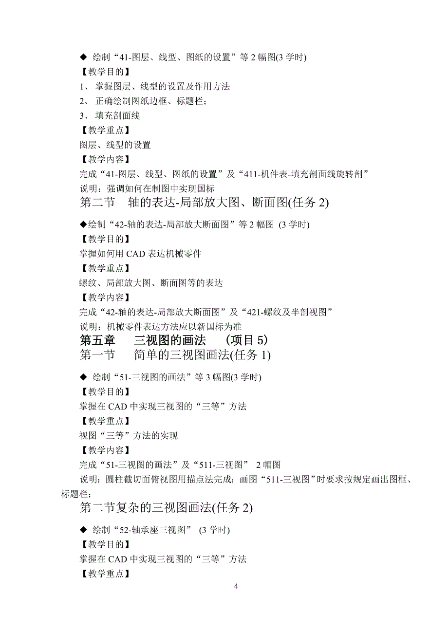 (机械行业)机械CAD课程标准60学时)精品_第4页