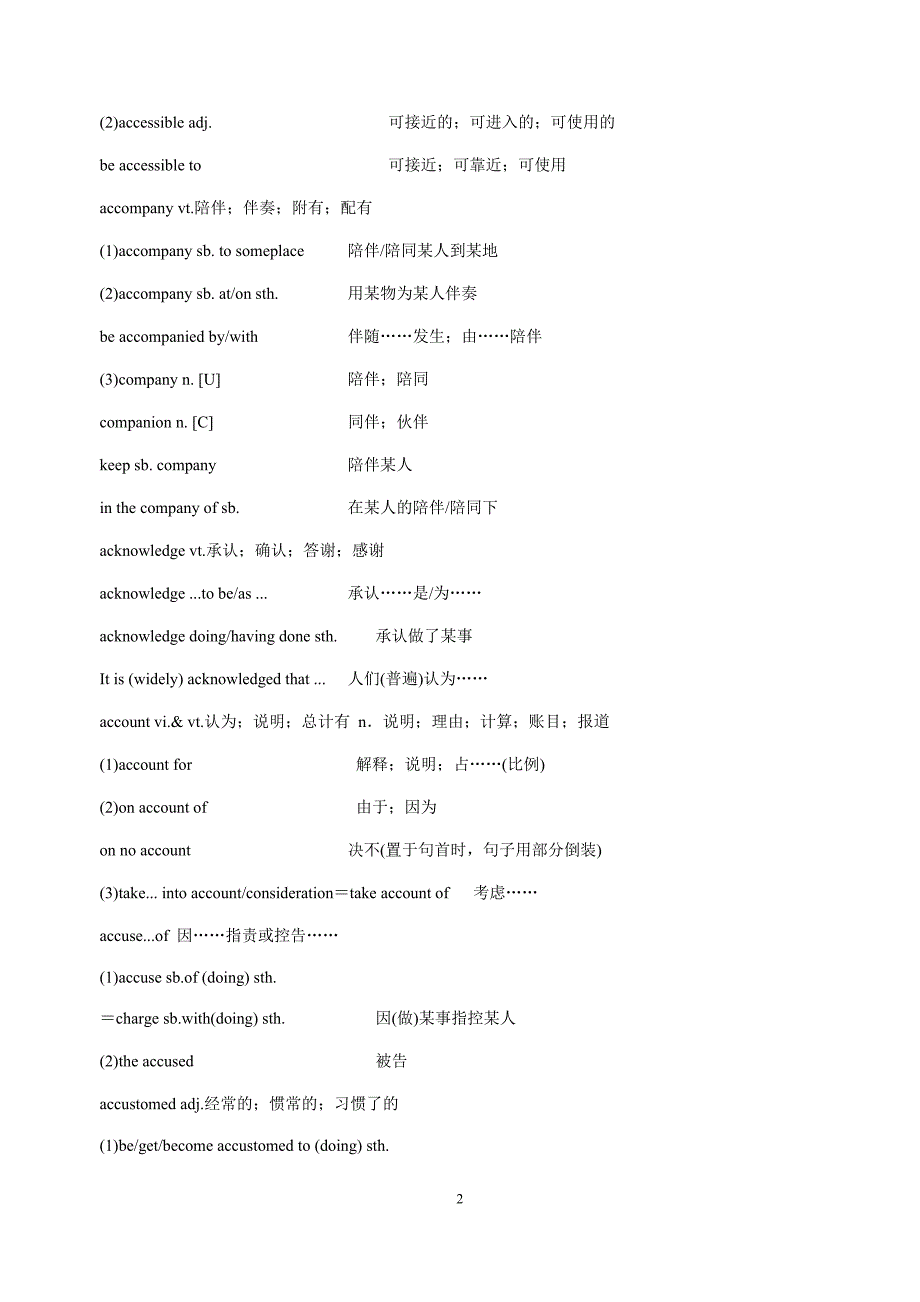 高中英语重点词汇短语归纳_第2页