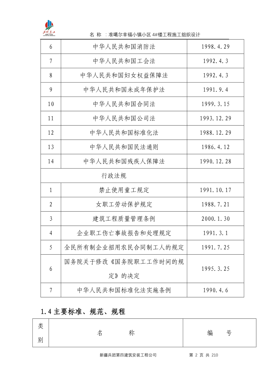 (房地产经营管理)4住宅楼高层施工组织设计精品_第2页