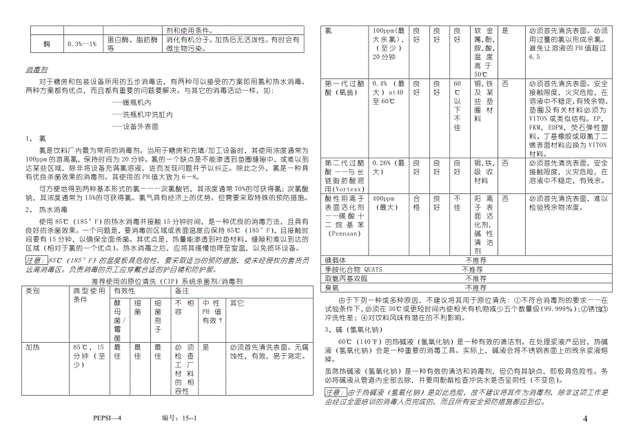 {生产管理知识}百事可乐卫生优良生产惯例_第4页