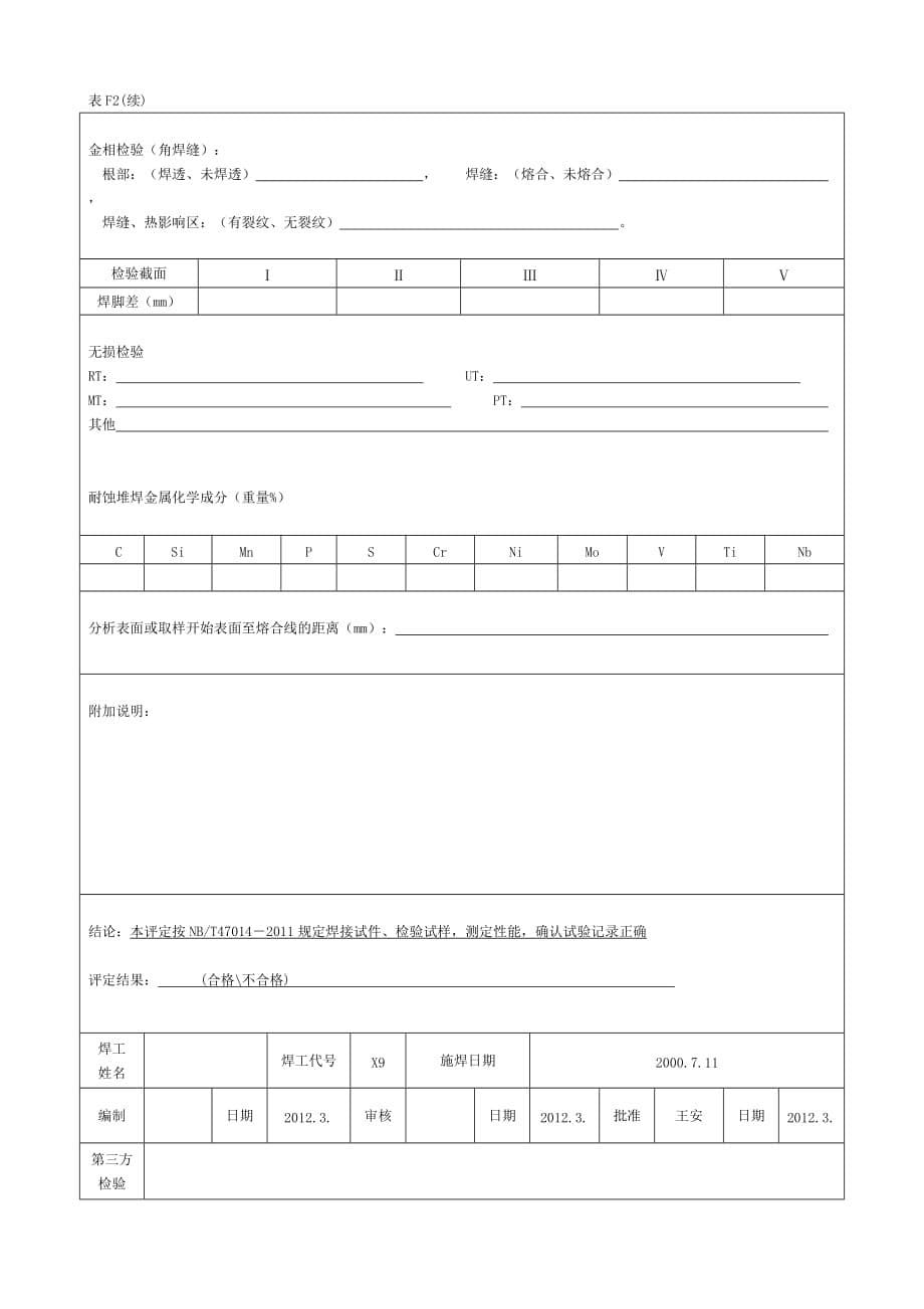 {生产工艺技术}薄板焊接二氧化碳手动工艺评定_第5页