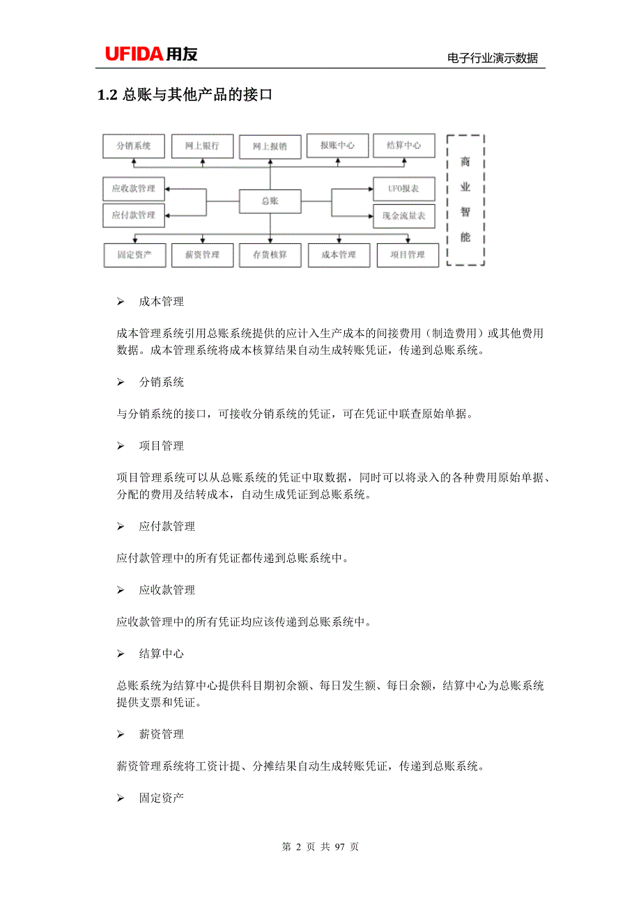 (电子行业企业管理)用友U8V101演示说明999星空电子)精品_第2页