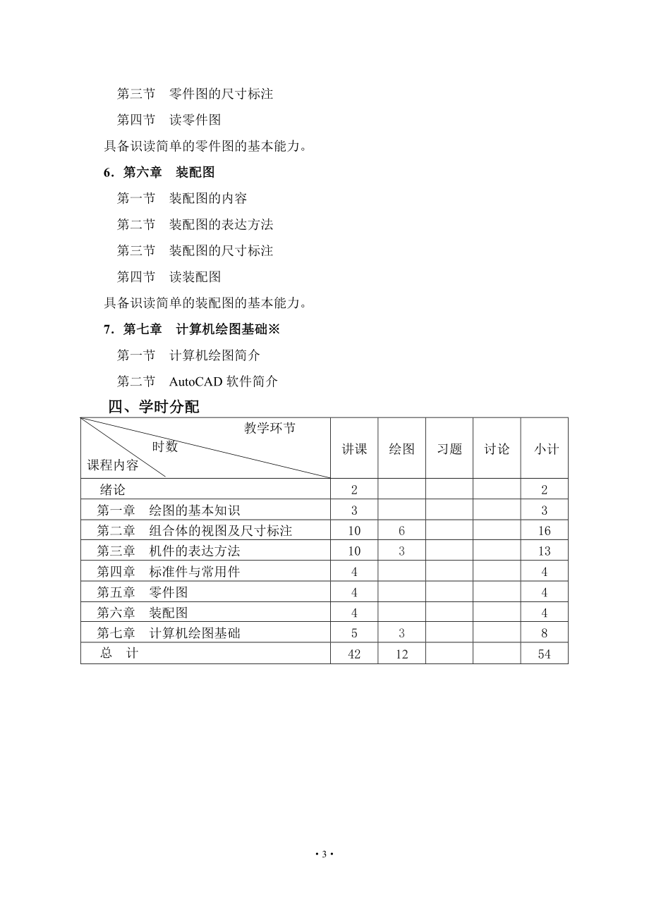 (机械行业)机械制图》教学大纲精品_第4页