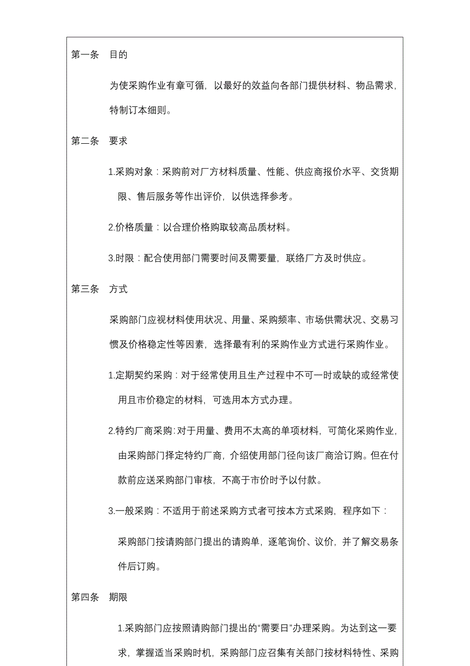 (酒类资料)企业制度公司采购作业实施细则精品_第2页