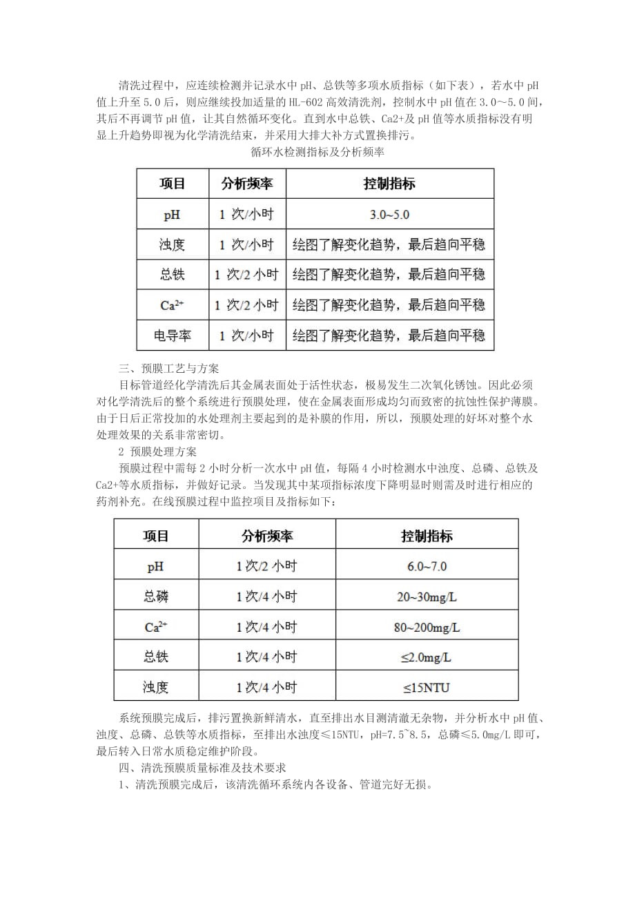 水处理药剂精确清洗预膜整体解决方案.doc_第2页