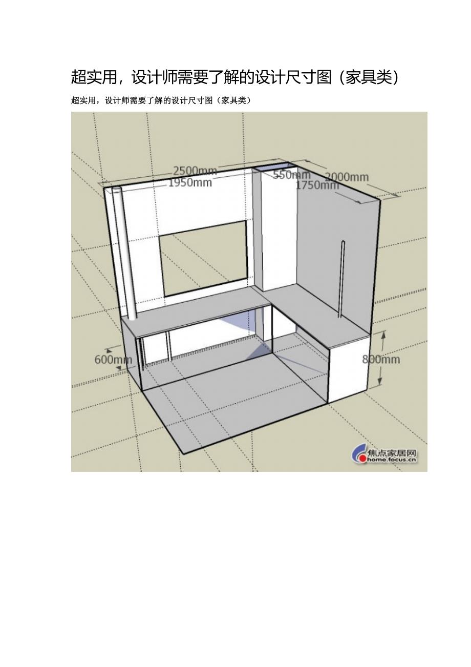 (家具行业)超实用家具尺寸图精品_第1页