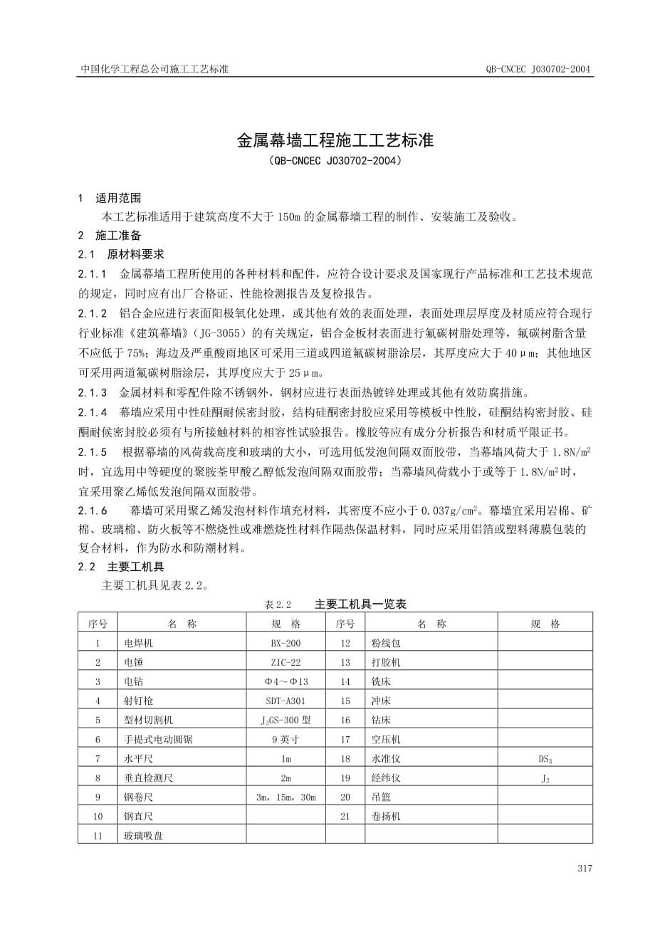 (工程标准法规)金属幕墙工程施工工艺标准精品_第1页