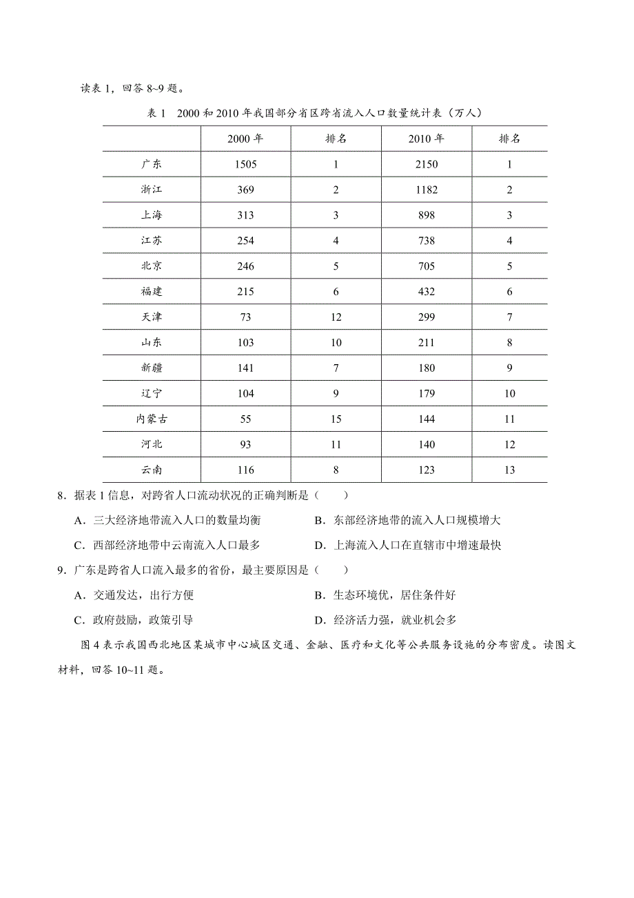 2020年高考真题-地理（天津卷）（附答案）_第3页