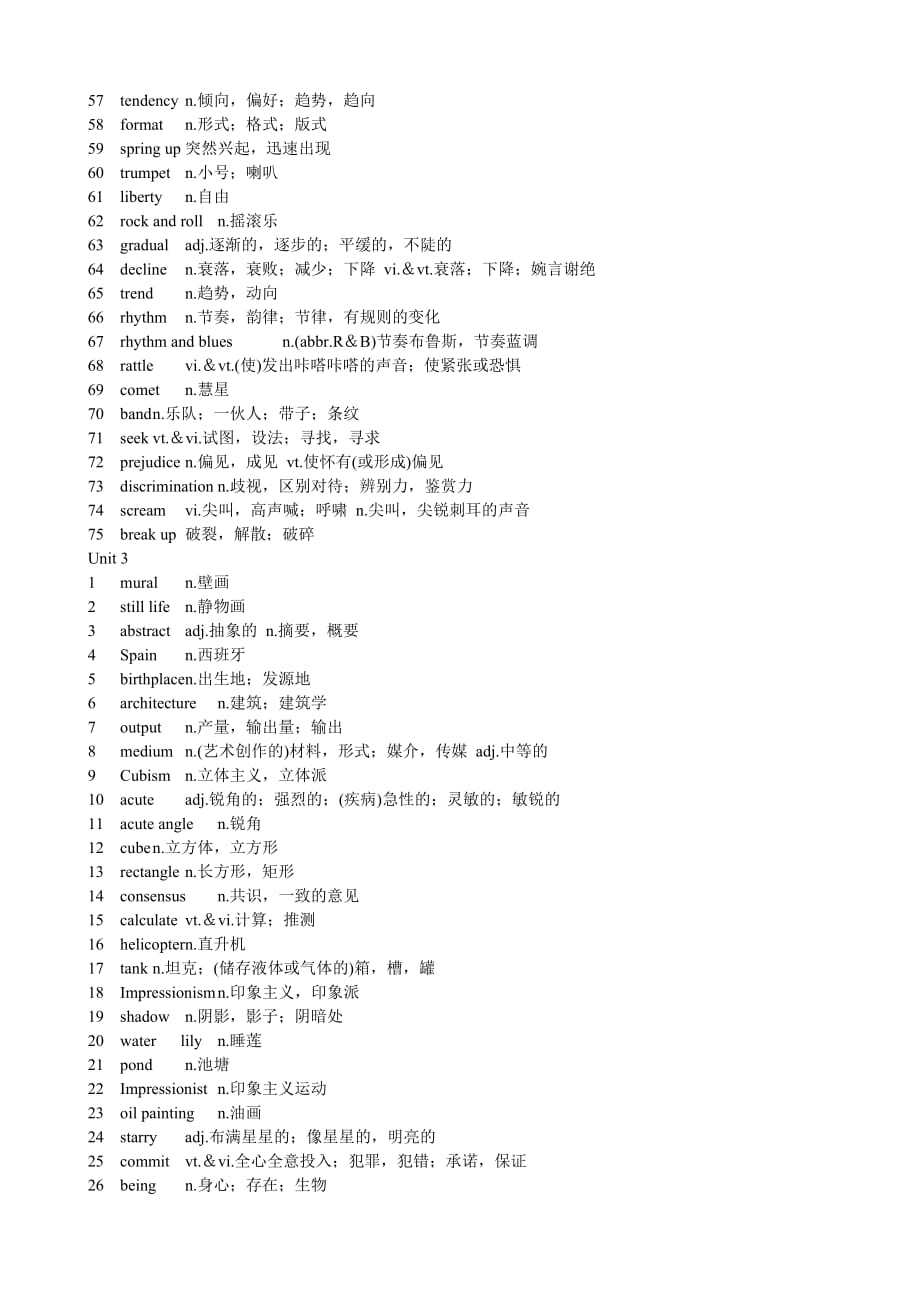 新版牛津高中英语模块八词汇表.doc_第4页