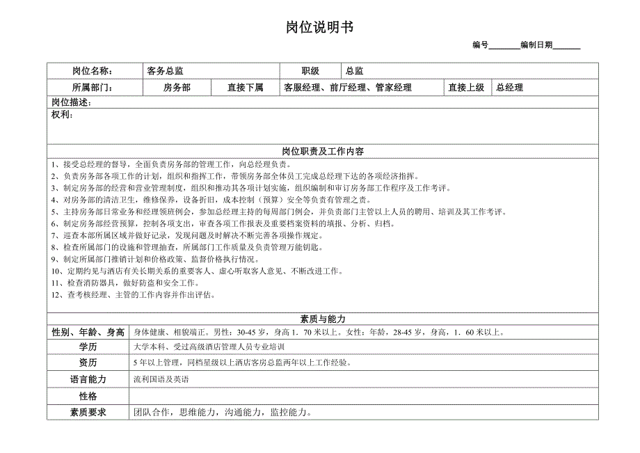 (酒店管理)客房部组织构架图精品_第2页