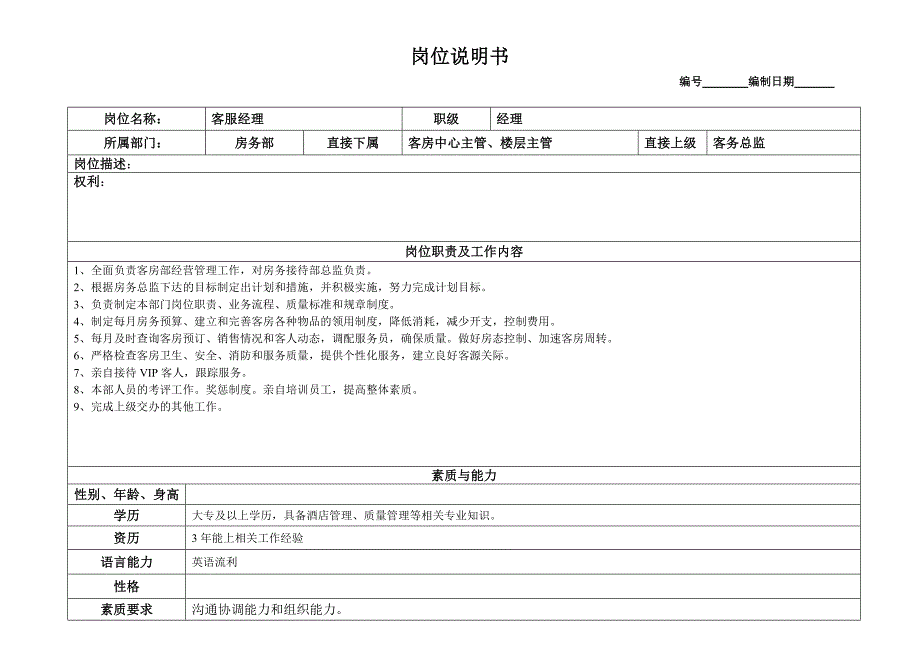 (酒店管理)客房部组织构架图精品_第4页