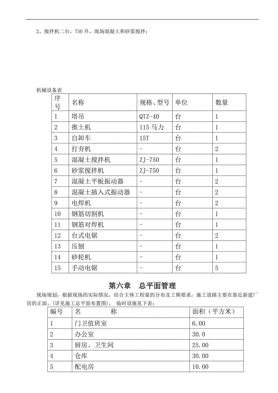 (机械行业)贤达机械厂施工组织设计精品_第5页