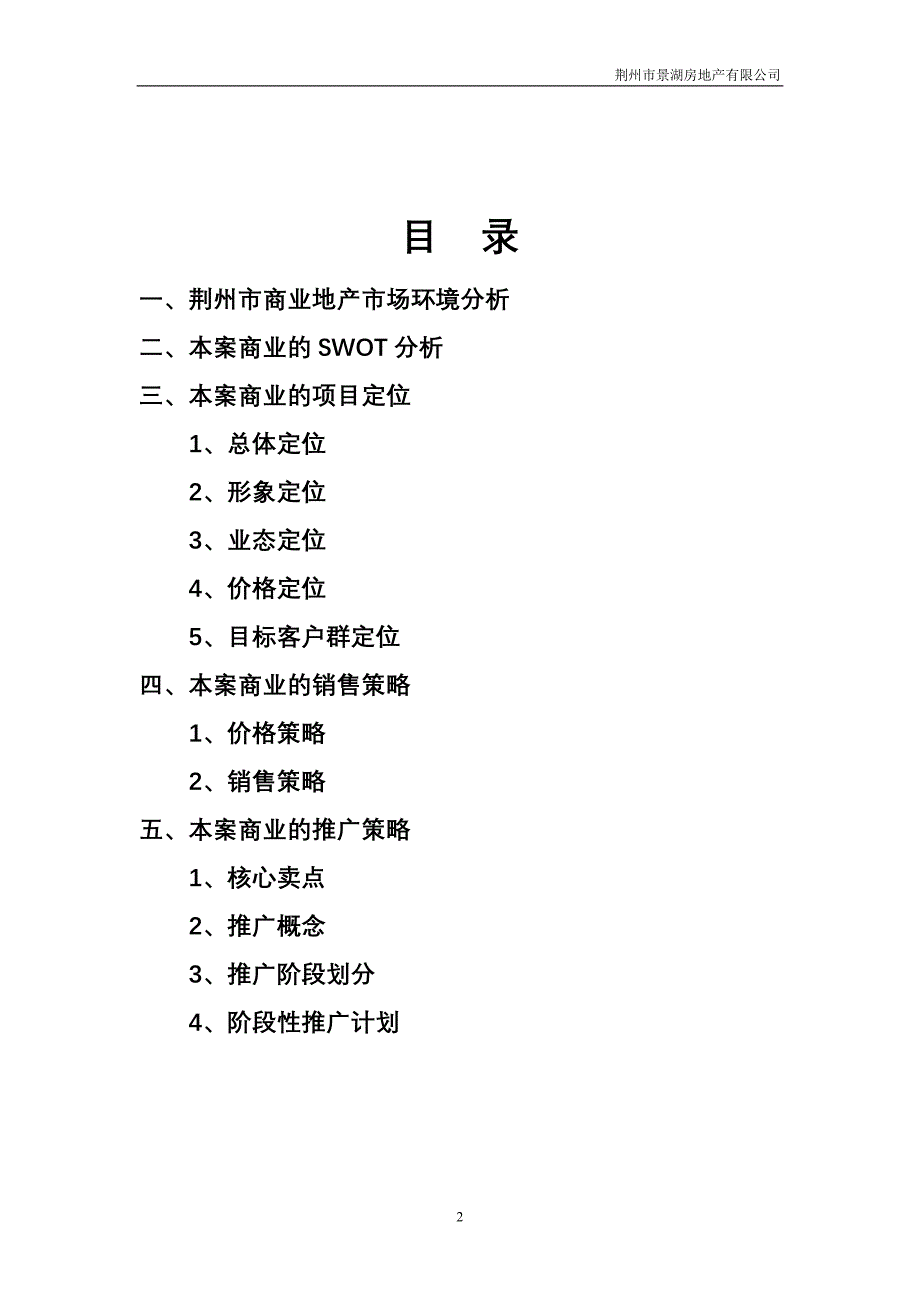 (房地产策划方案)湖北荆州景湖商业地产项目策划案精品_第2页