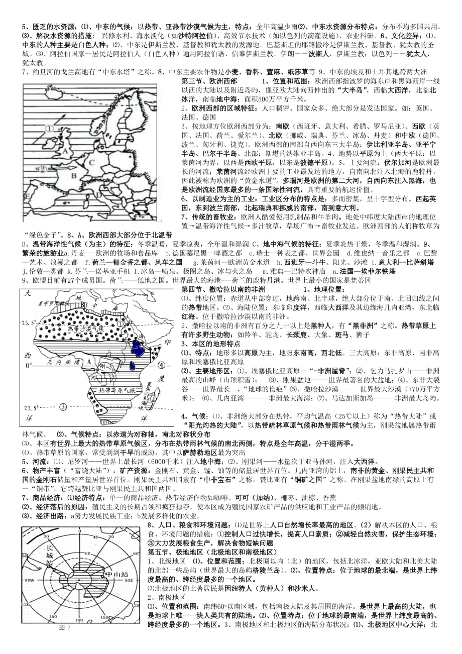 中图版八年级下学期地理复习提纲(简).doc_第2页