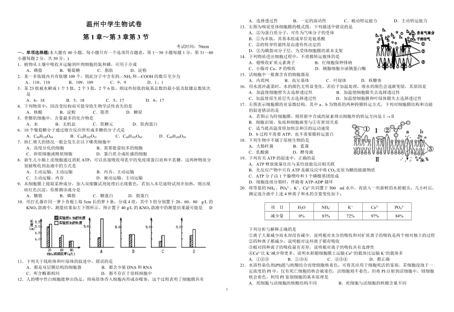 (生物科技)生物试卷精品_第1页