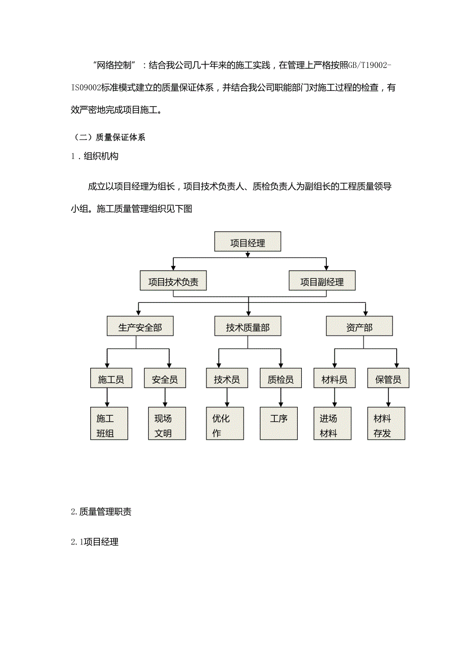 {品质管理质量认证}工程质量管理体系与措施概述_第2页