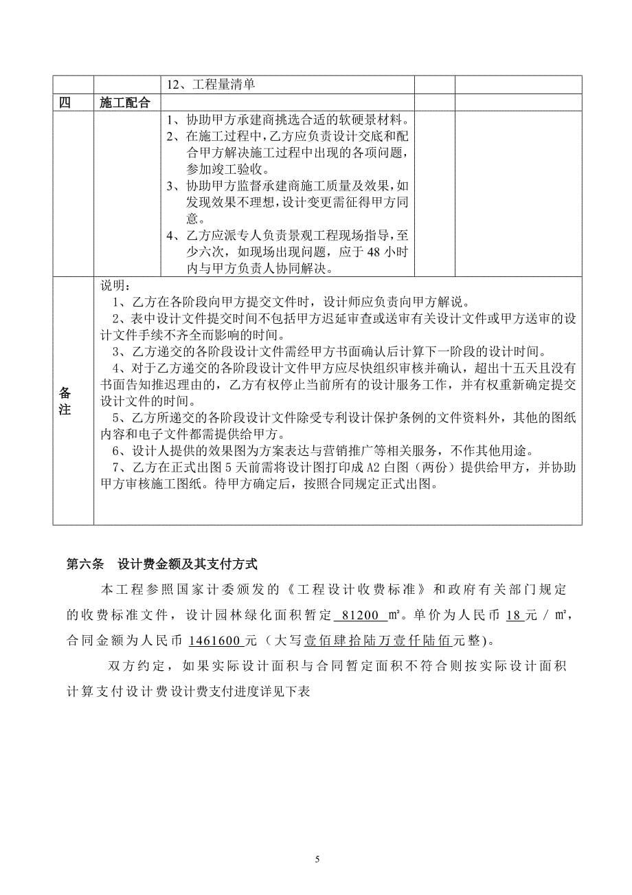 {工程合同}某地产密云园林绿化工程设计合同修改后初稿_第5页