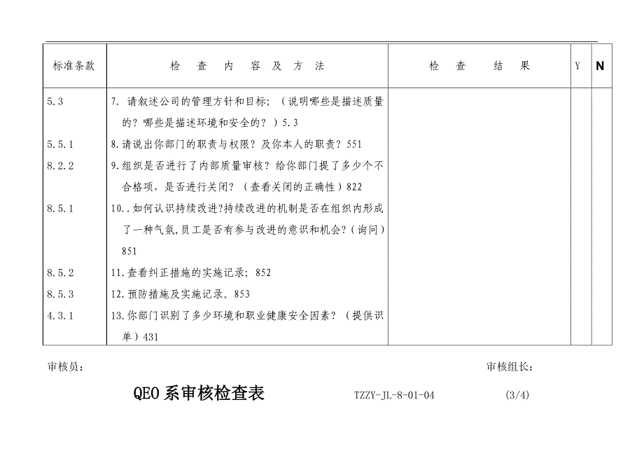 {财务管理内部审计}体化全套内审检查表_第3页