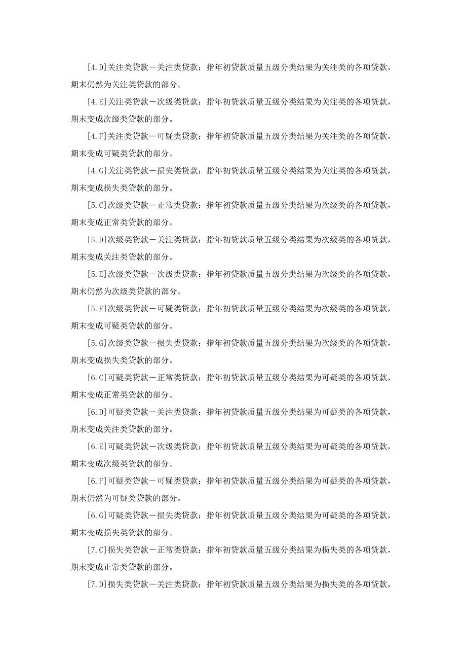 {品质管理制度表格}现代贷款质量迁徙情况表_第4页