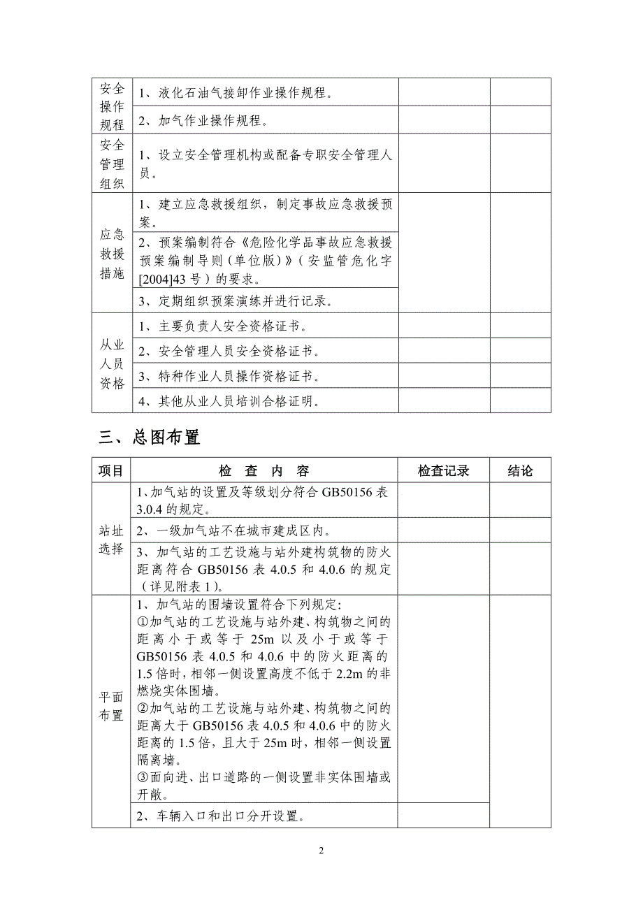 {安全管理套表}液化石油气加气站安全检查表试行下载加油站安_第2页