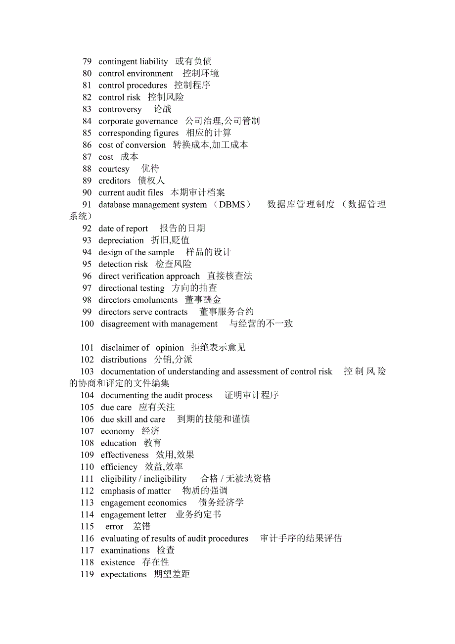 {财务管理内部审计}会计审计英语词汇大全_第3页