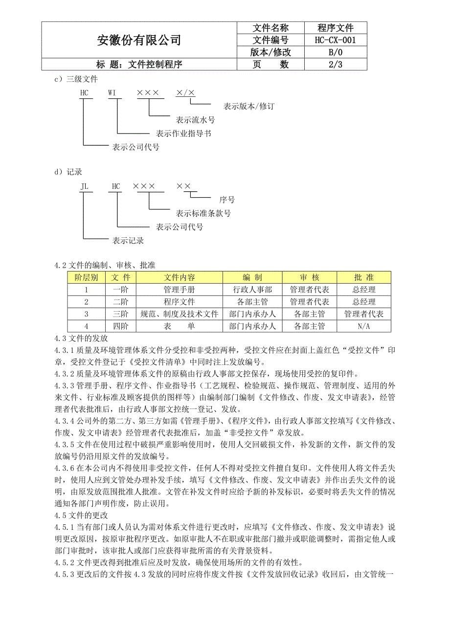 {品质管理质量认证}质量环境体系程序文件_第5页