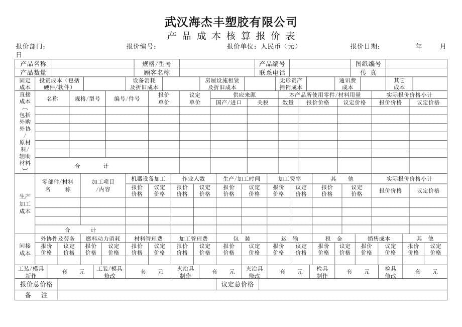 {品质管理AQ}AQ标准全套表单最全面_第5页