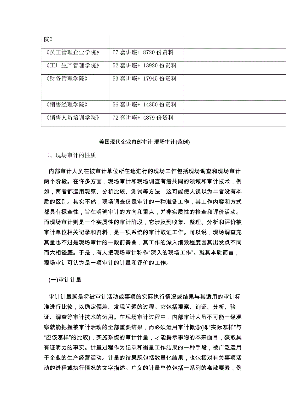 {财务管理内部审计}美国现代企业现场内部审计_第2页