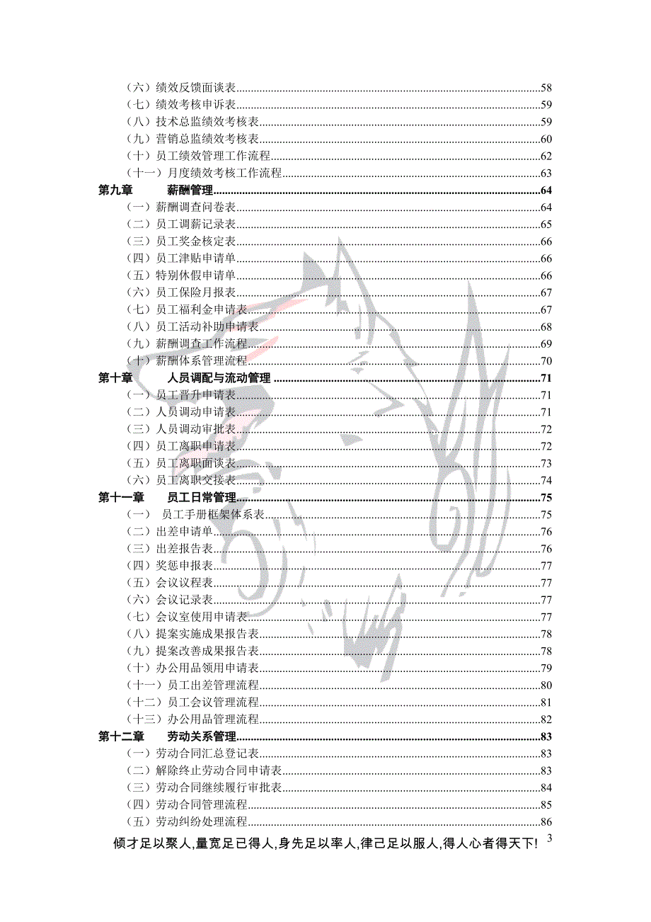 HR必备：人力资源管理工作手册HR各流程详解及表格[88页]_第3页
