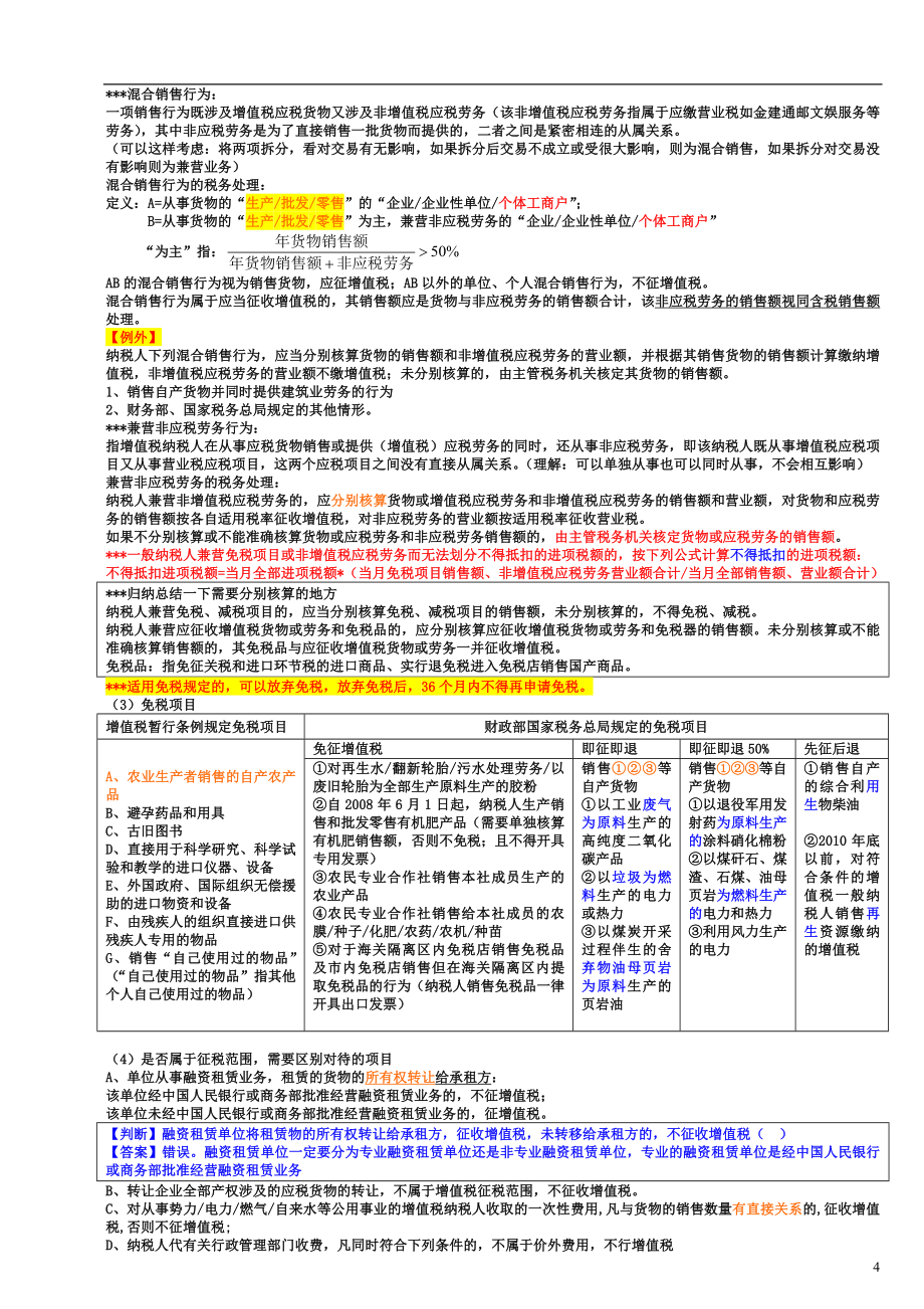 {财务管理税务规划}税法自学笔记完整版_第4页