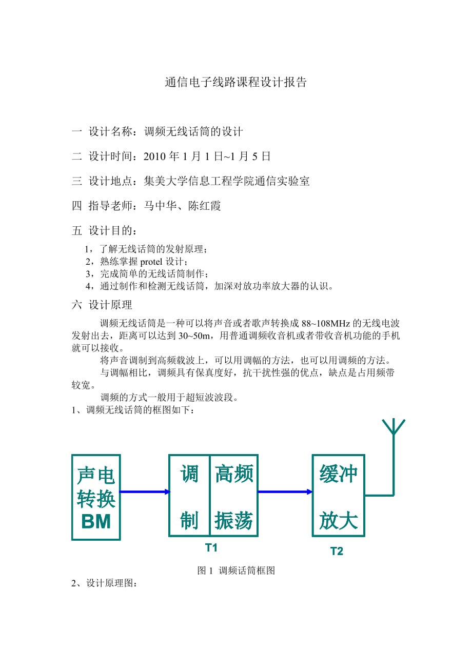 (电子行业企业管理)通信电子线路课程设计精品_第2页