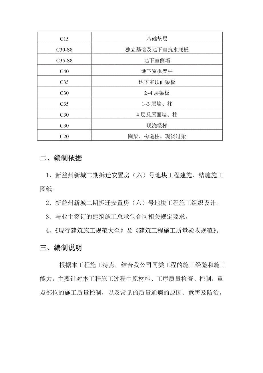 {品质管理品质知识}质量检查方案新益州二期安置房_第5页