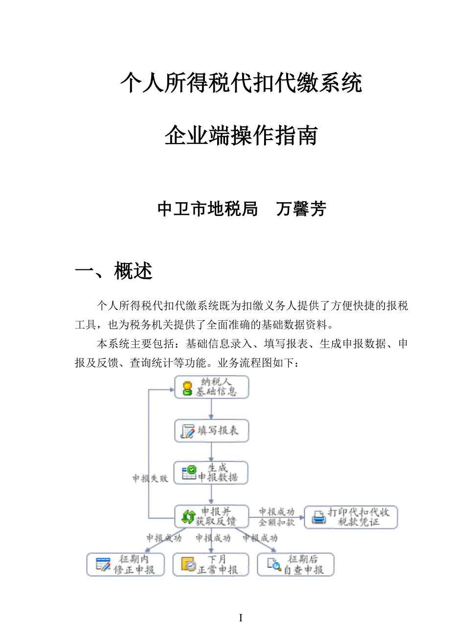 {财务管理税务规划}个人所得税代扣代缴系统企业端操作指南._第1页