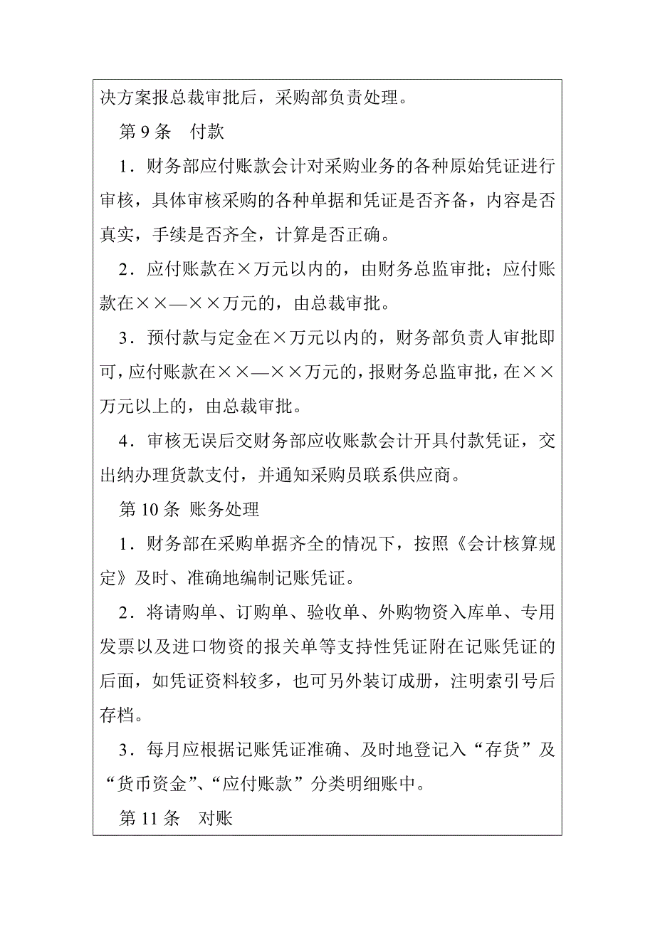 {采购管理制度}企业采购控制制度汇编._第4页