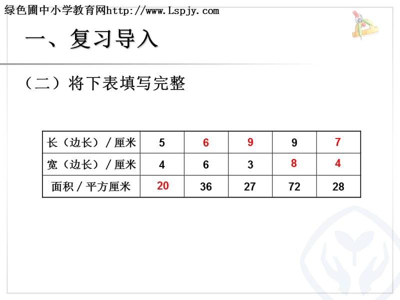 长方形正方形面积的计算例5课件教学讲义_第3页