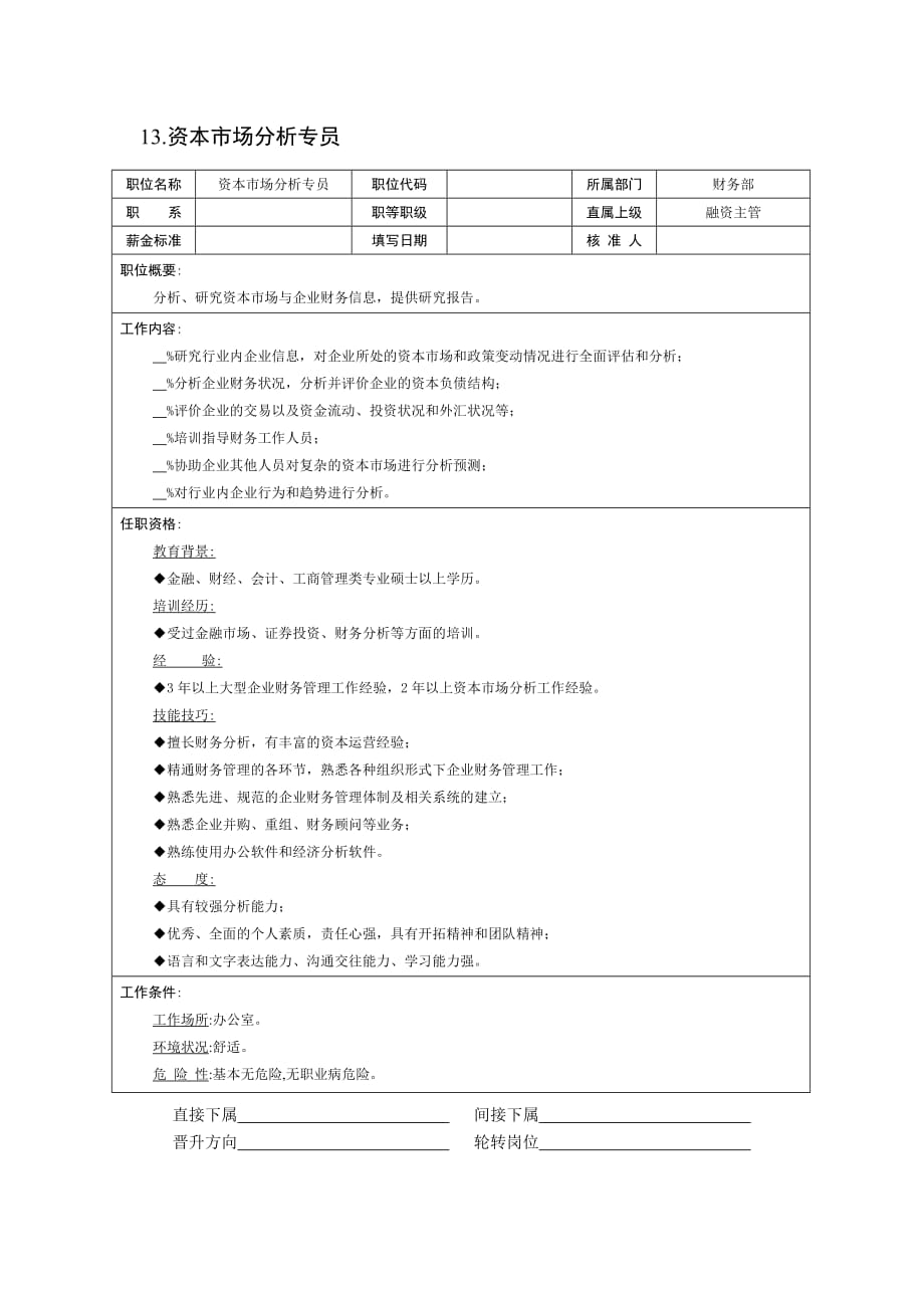 {财务管理财务会计}财务与会计职位说明书二._第4页