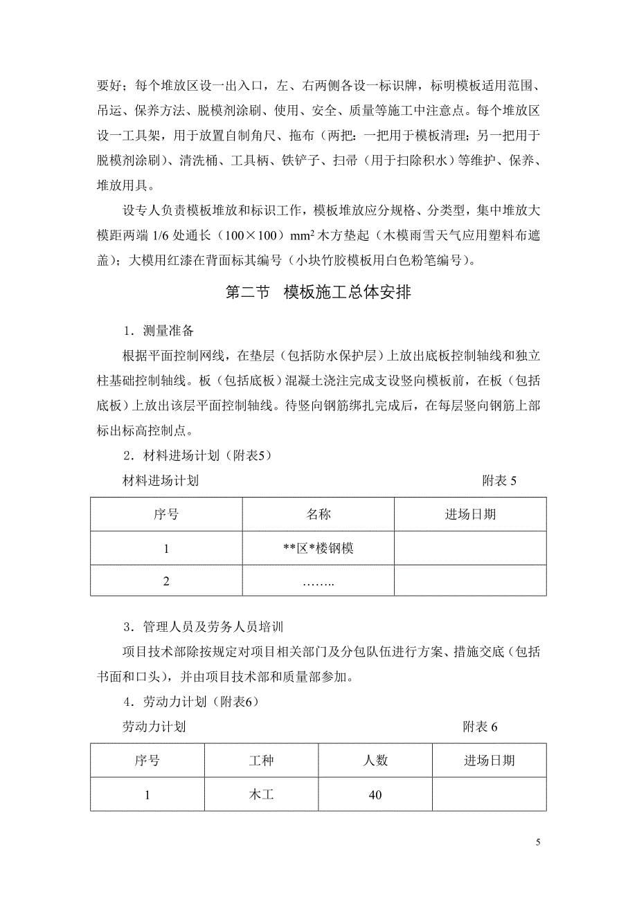 {营销方案}某工程模板方案_第5页