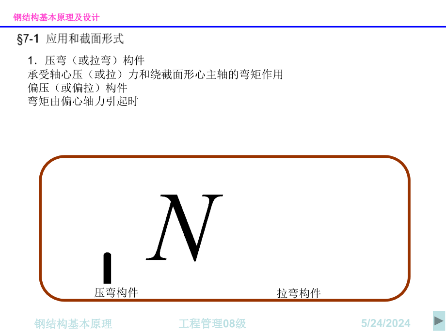 [优质文档]第7章拉弯压弯构件-钢结构设计道理课件培训课件_第2页