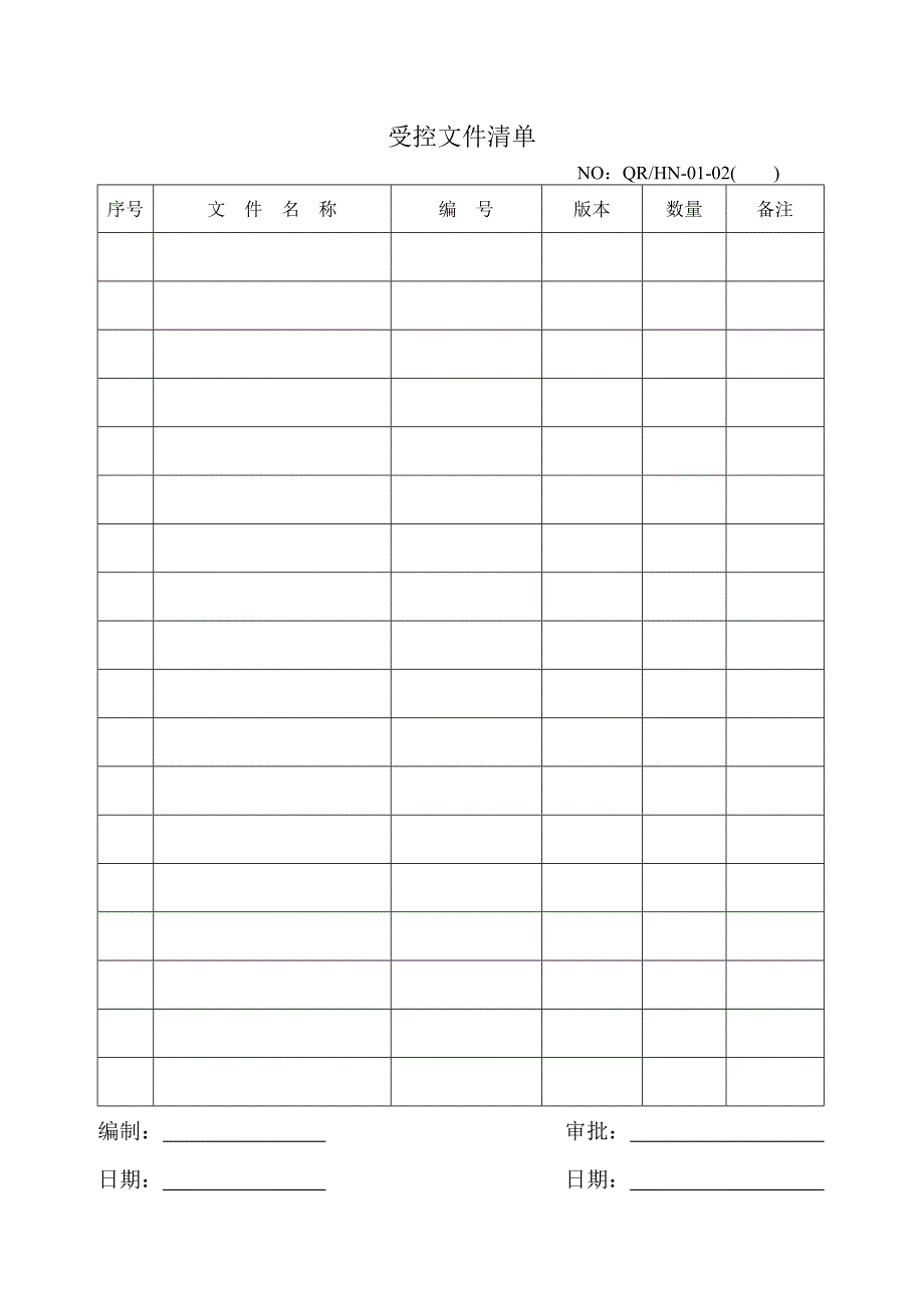 {品质管理制度表格}质量记录汇总竖表._第3页