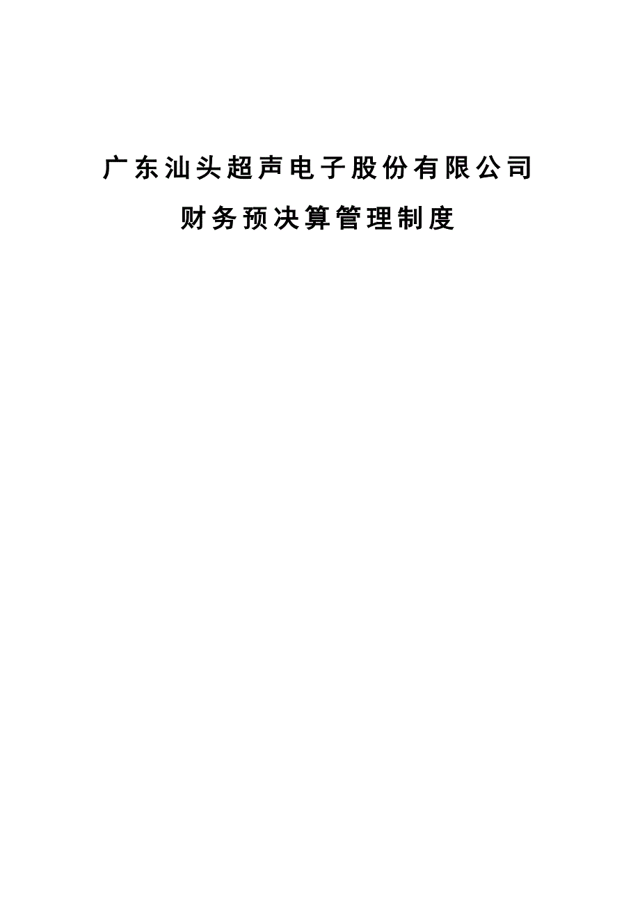 {财务管理财务分析}电子公司财务分析预算管理._第1页