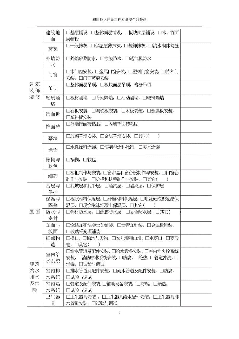 {品质管理制度表格}某地区建设工程质量监督登记表._第5页