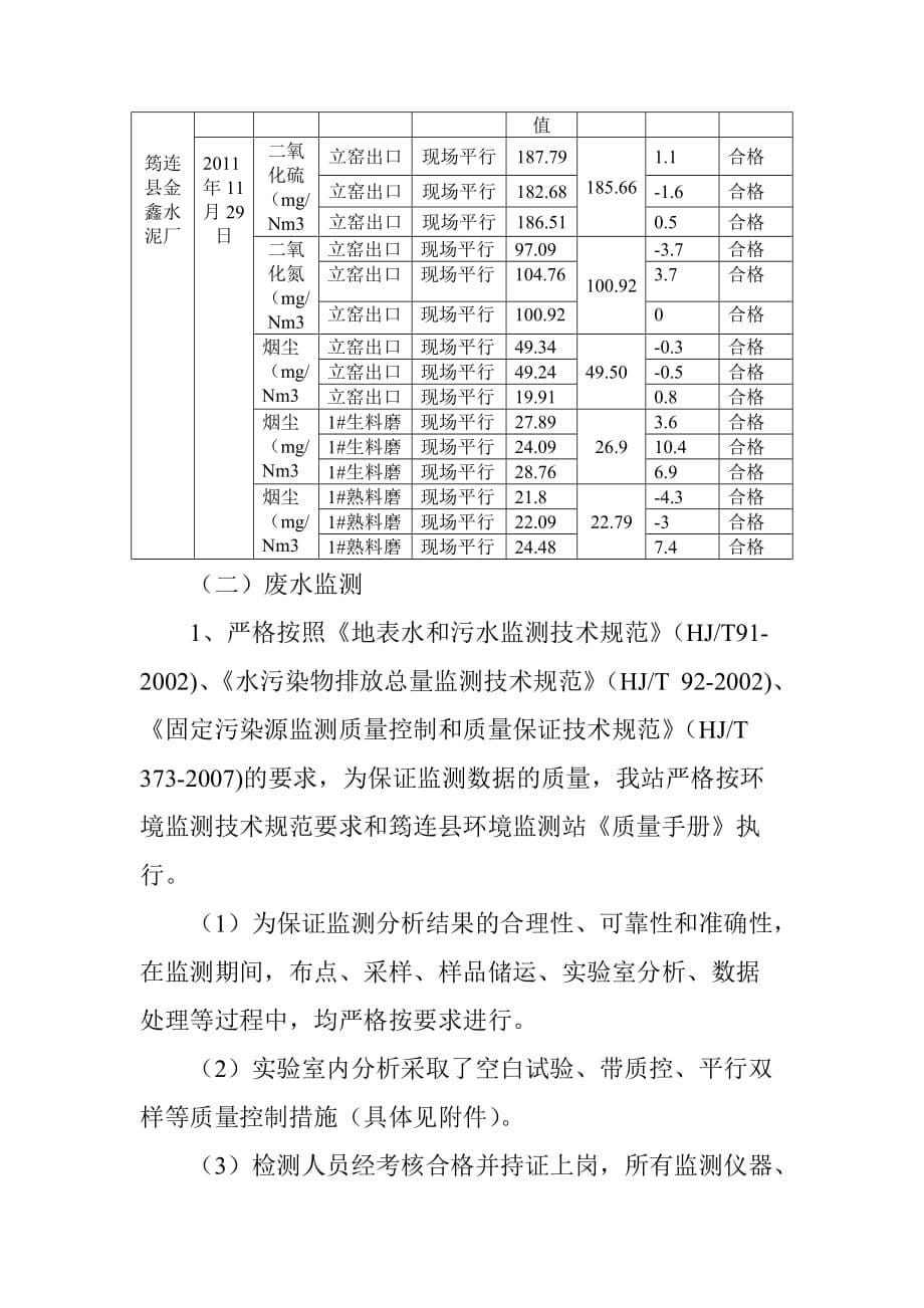 {品质管理质量控制}四季度全县重点污染源监督性监测质量控制报告._第5页