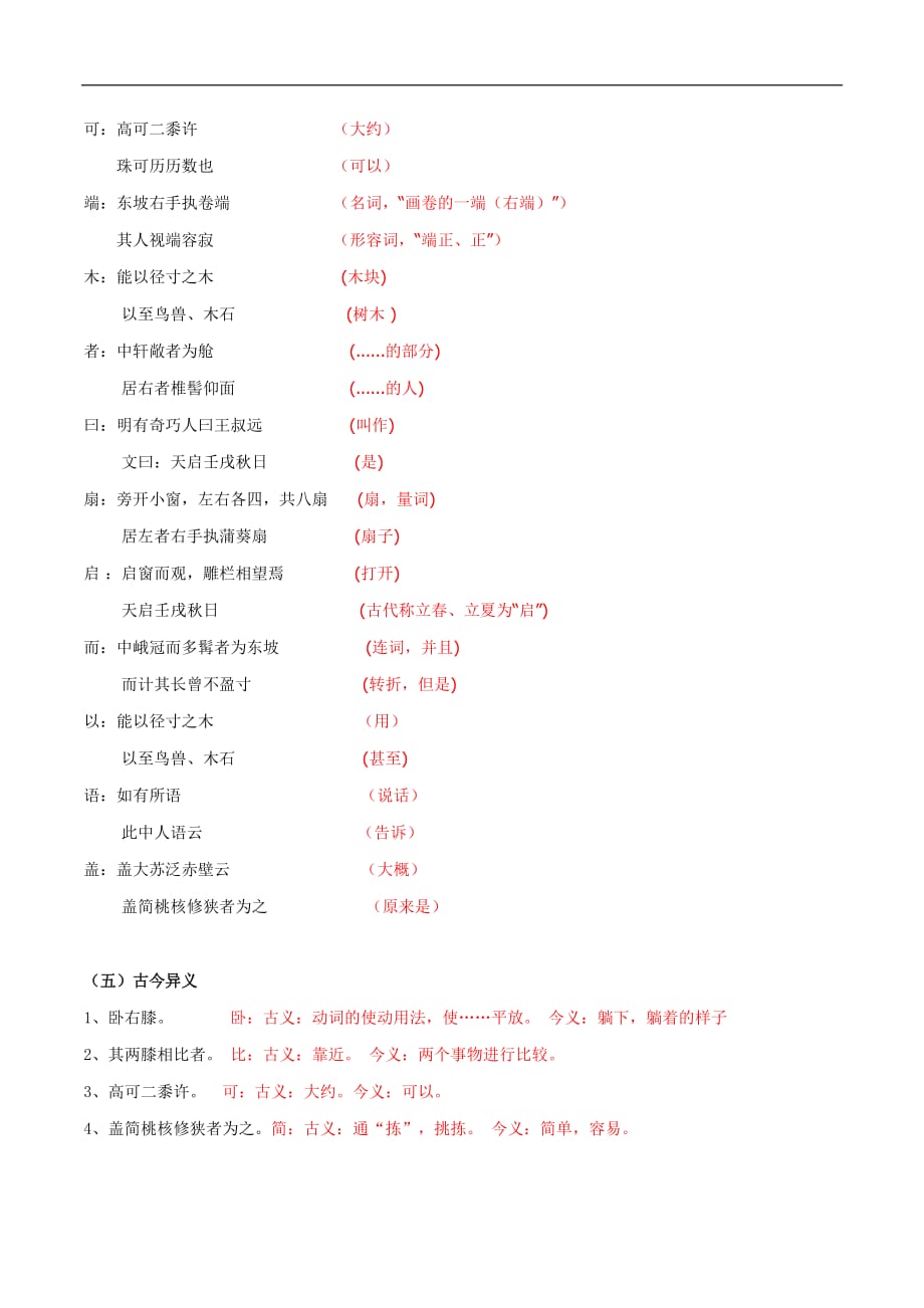 初中语文八年级下册核舟记知识点_第3页