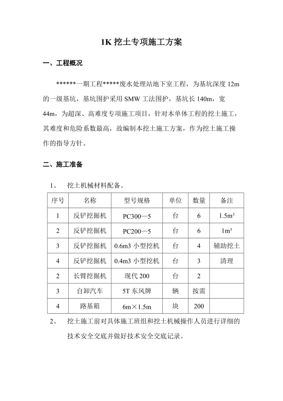 {营销方案}挖土专项施工方案_第1页