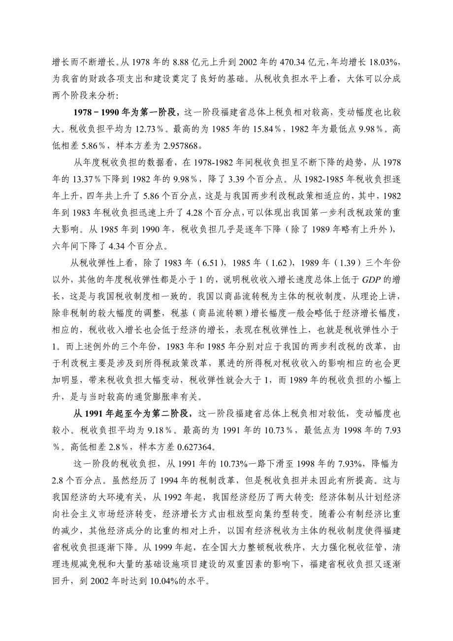 {财务管理税务规划}原始数据取对数值模型论文选读某某某某某年税收负担._第5页