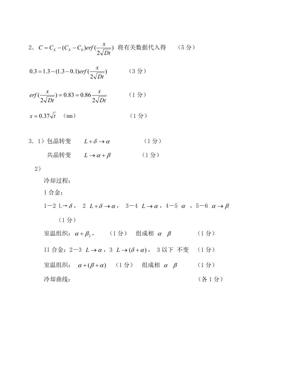 大学材料学院 材料科学与工程试卷及答案_第5页